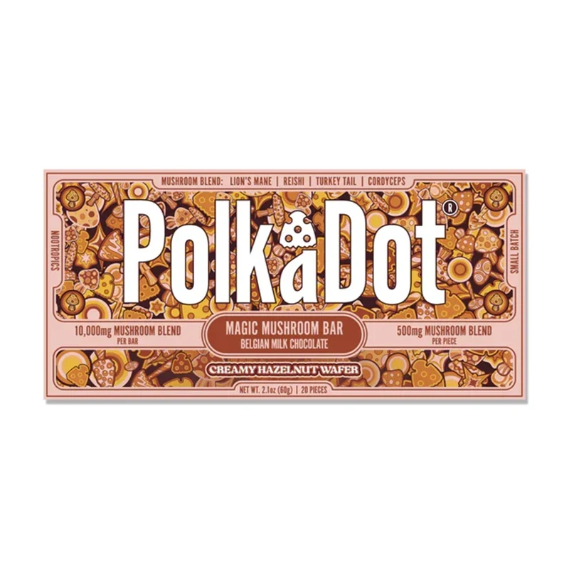 PolkaDot Creamy Hazelnut Wafer Chocolate Bar