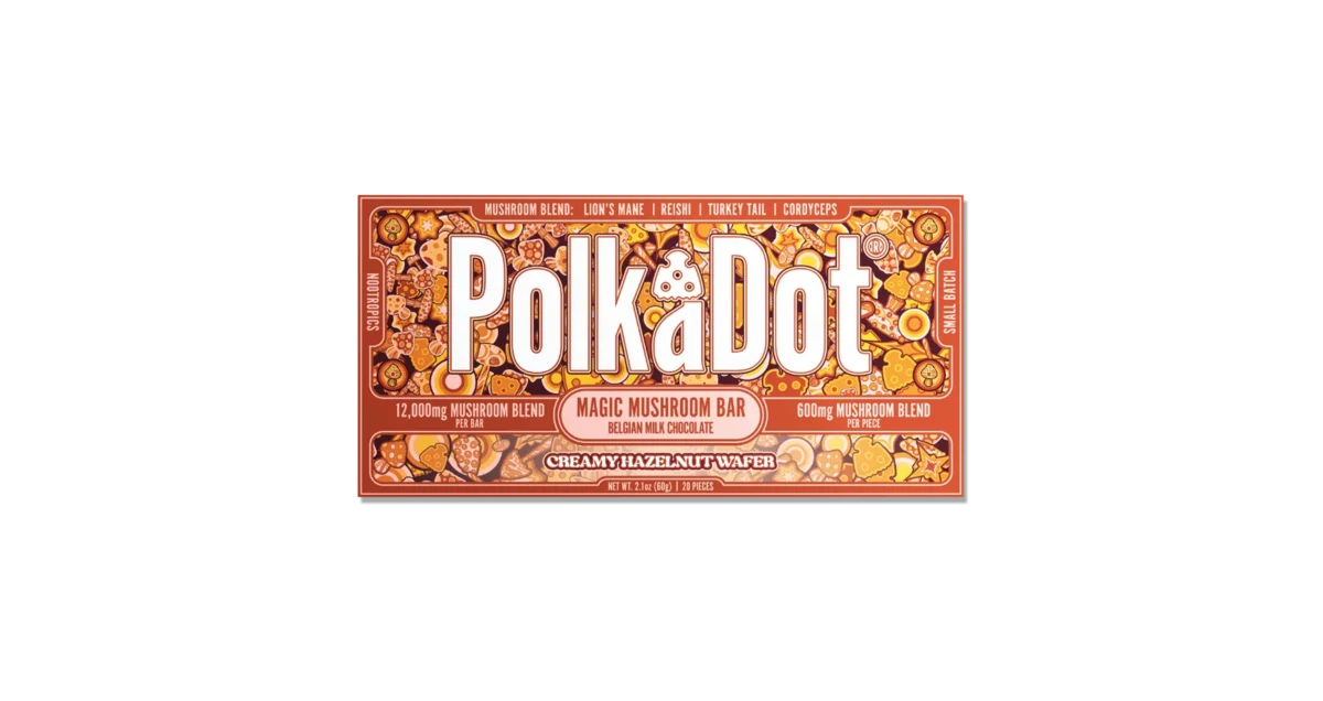 PolkaDot Creamy Hazelnut Wafer Chocolate Bar (12,000 MG)