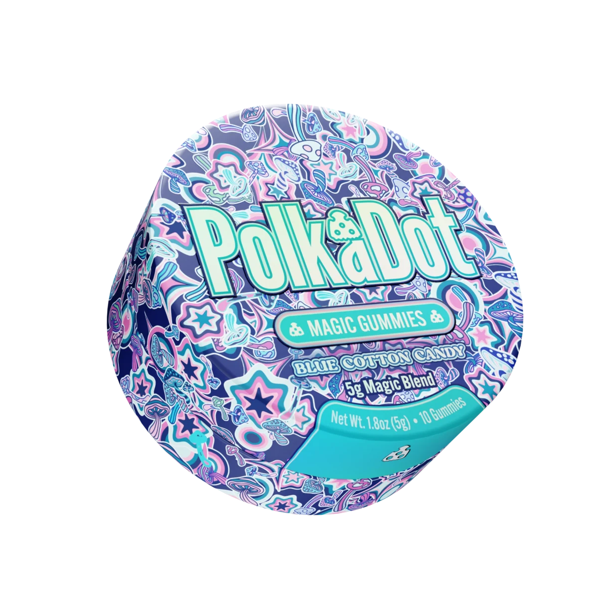 PolkaDot Blue Cotton Candy Gummies (Tin)